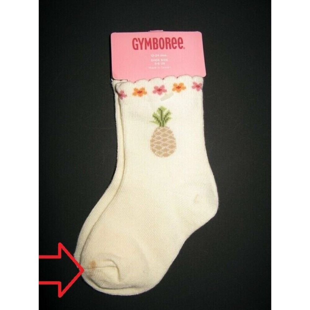 NEW Gymboree baby girl socks 12-24 pineapple beach shack tropical aloha sunshine